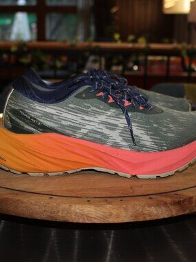 Asics Novablast 3 Women's Athletic Running Shoe - Green & Orange 8.5